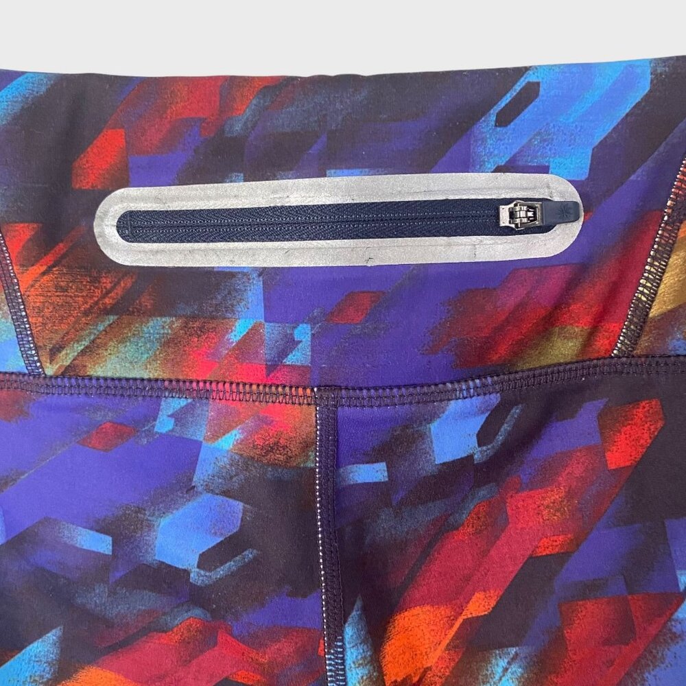 Athleta Cropped Colorburst Sonar Running Leggings Womens Medium Athletic Stretch - Picture 8 of 10
